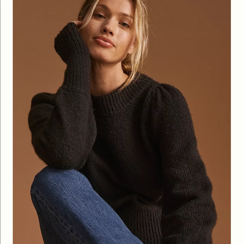Anthropologie Maeve Puff-Sleeved Sweater (small)